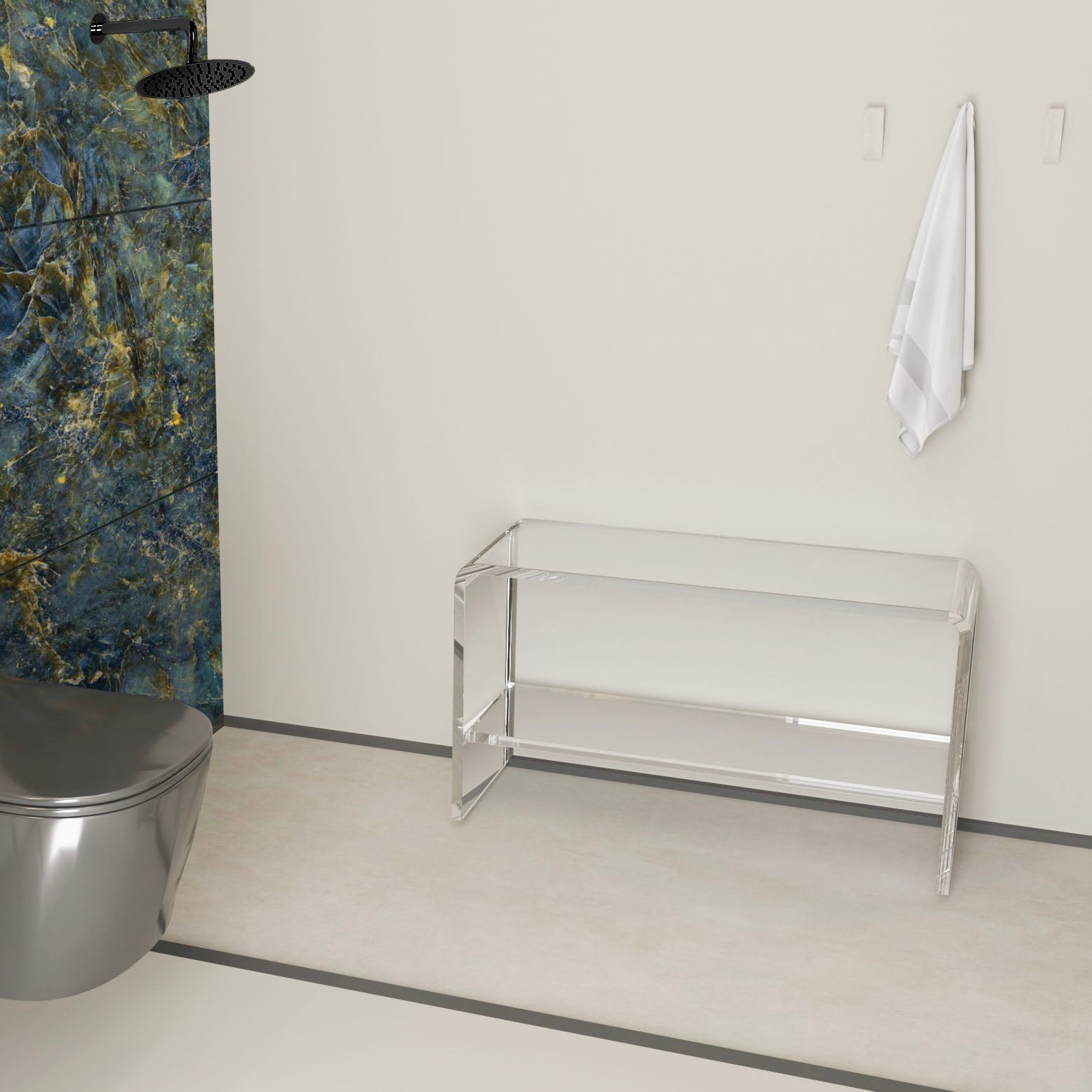 Acrylic Shower Bench